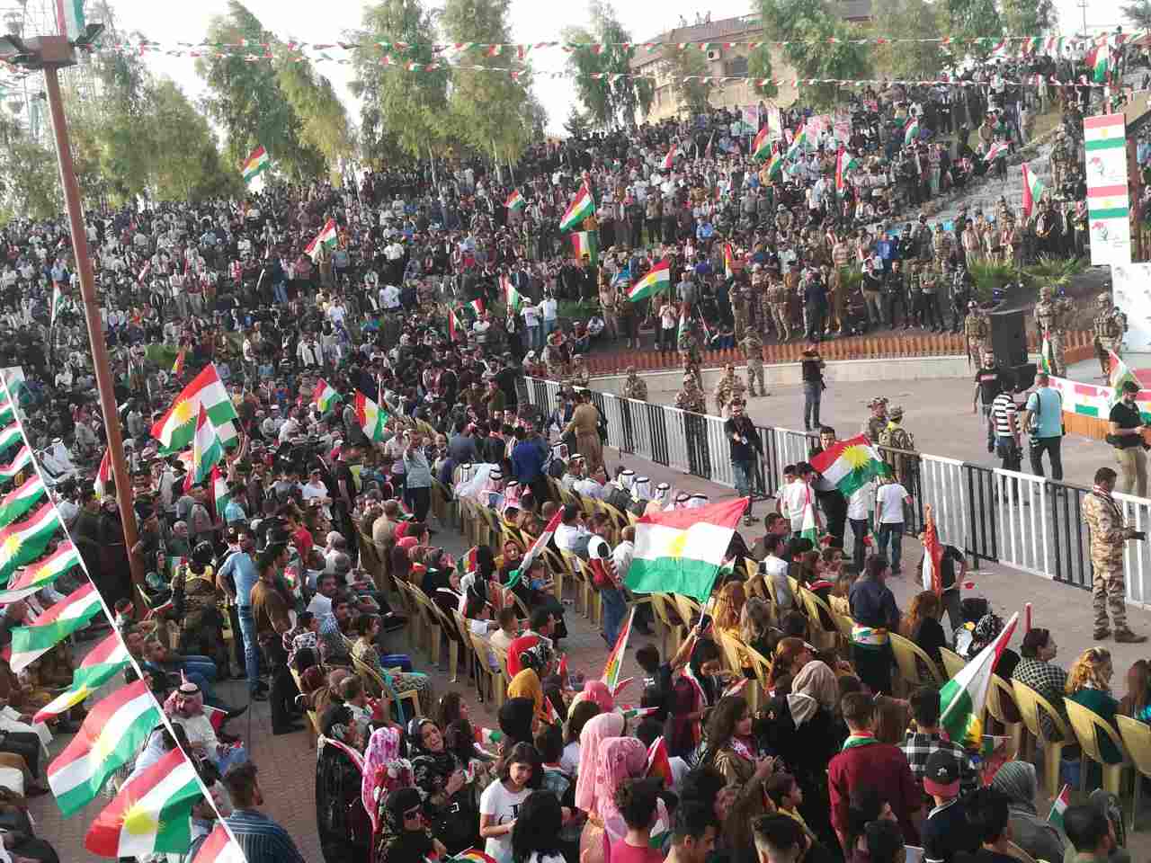 به‌ وێنه‌.. كه‌رنه‌ڤاڵى پشتيوانى ريفراندۆم له‌ كه‌ركووك ببينه‌